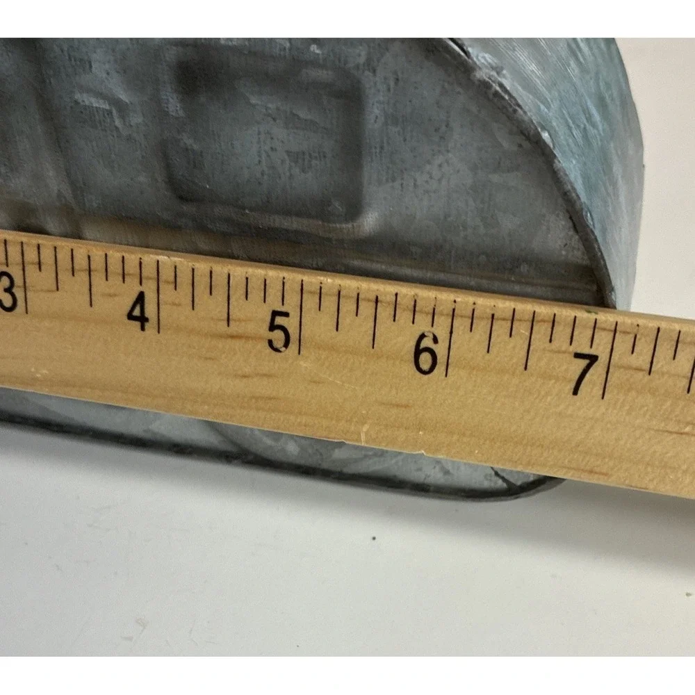 Galvanized Metal Camper‎ Trailer Planter Utensil Holder Farmhouse Rustic Decor